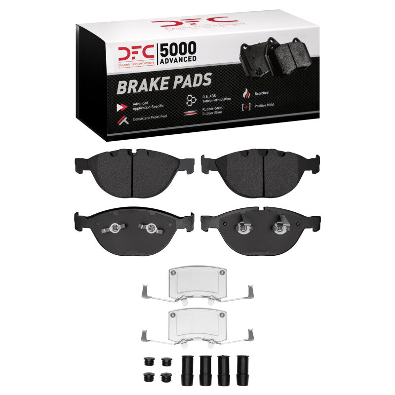 DFC 04-12 BMW M6 Front 5000 Advanced Low Metallic Brake Pads and Hardware Kit