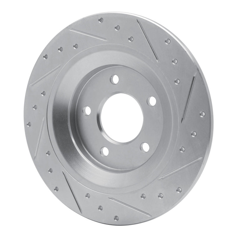 R1 Concepts R1 06-15 Mazda 5 Rear Left Drilled & Slotted Silver Brake Rotor