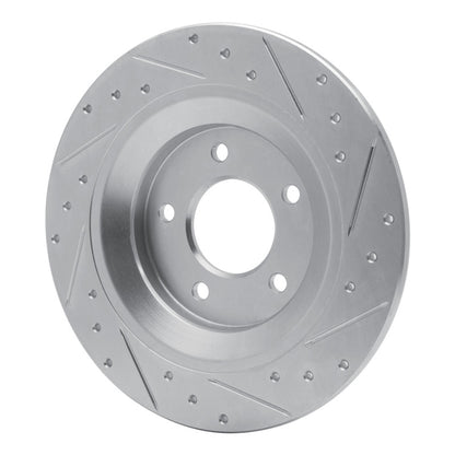 R1 Concepts R1 06-15 Mazda 5 Rear Left Drilled & Slotted Silver Brake Rotor