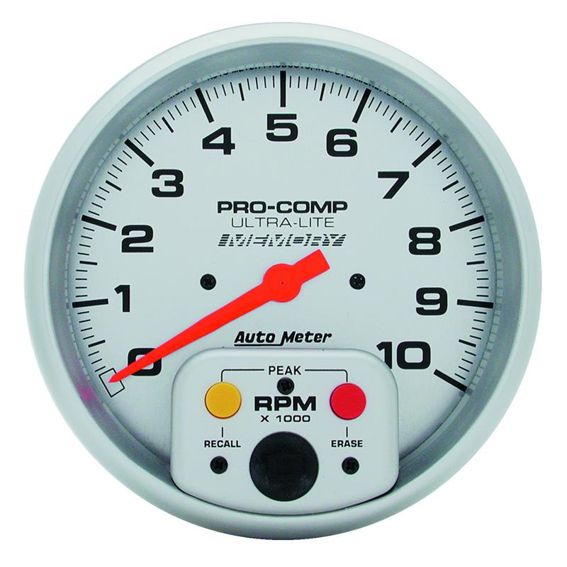 Autometer Ultra-Lite 5 inch 10K RPM In Dash Tach w/ mem
