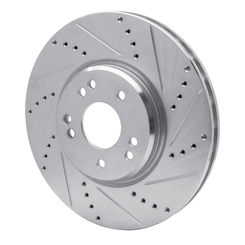 R1 Concepts R1 94-02 Mercedes-Benz SL600 Left Front Drilled & Slotted Silver Brake Rotor