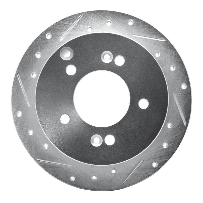 R1 Concepts R1 01-10 Hyundai XG350 Rear Left Drilled & Slotted Silver Brake Rotor