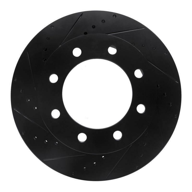 R1 Concepts R1 05-12 Ford F-250 4WD (Super Duty) Front Left Drilled & Slotted Black Brake Rotor
