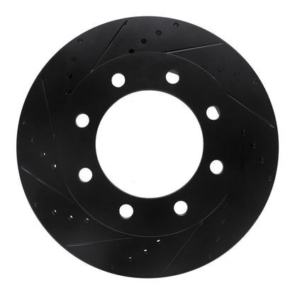 R1 Concepts R1 05-12 Ford F-250 4WD (Super Duty) Front Left Drilled & Slotted Black Brake Rotor