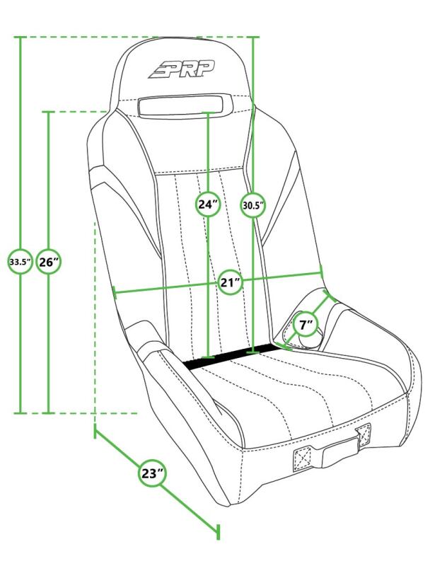 PRP Seats PRP Polaris RZR PRO XP/PRO R/Turbo R GT/S.E. Suspension Seat- Black/Blue