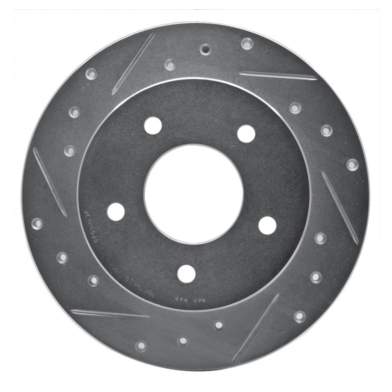 R1 Concepts R1 84-88 Pontiac 6000 Rear Left Drilled & Slotted Silver Brake Rotor