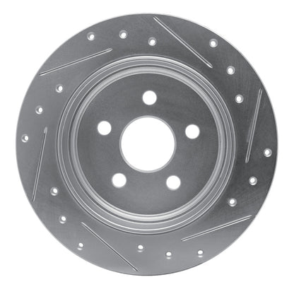 R1 Concepts R1 03-10 Chrysler PT Cruiser Rear Left Drilled & Slotted Silver Brake Rotor