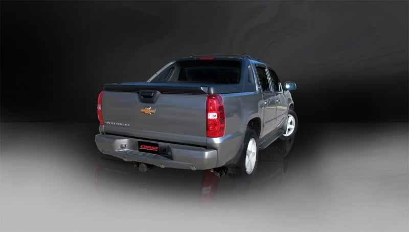 CORSA Performance Corsa 2007-2009 Chevrolet Avalanche 6.0L V8 3in Cat-Back Single Side w Twin 4in Black Pro-SeriesTips