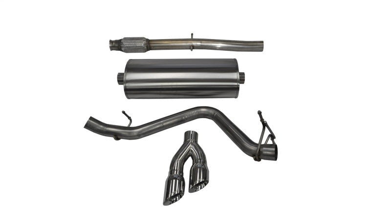 CORSA Performance Corsa 14-19 GMC Sierra/Chevy Silv 1500 Crew Cab/Std. Bed 5.3L V8 Polished  Single Side