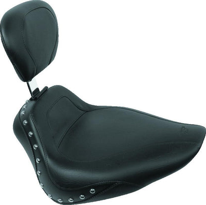 Mustang Motorcycle Mustang 02-09 Honda VTX1300 Retro, S & T Wide Touring 2PC Seat - Black