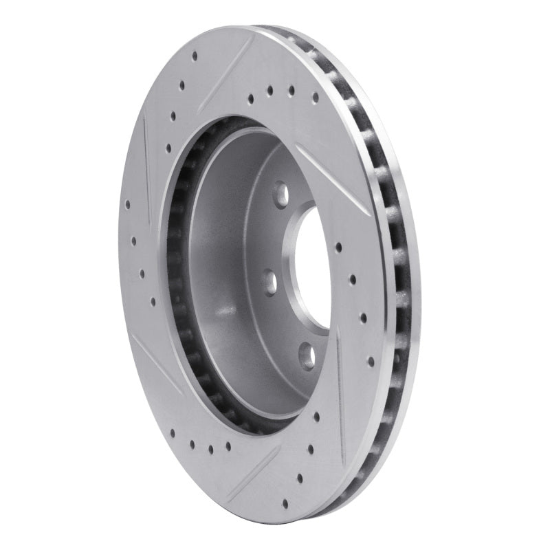 R1 Concepts R1 97-02 Dodge Dakota 4WD Front Right Drilled & Slotted Silver Brake Rotor