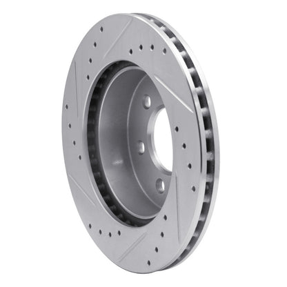 R1 Concepts R1 97-02 Dodge Dakota 4WD Front Right Drilled & Slotted Silver Brake Rotor