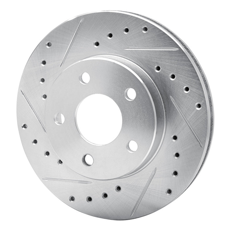 R1 Concepts R1 85-91 Buick SKYHAWK Front Left Drilled & Slotted Silver Brake Rotor