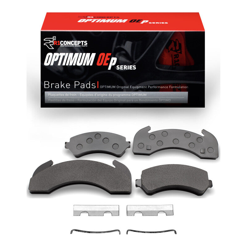 R1 Concepts R1 83-12 Blue Bird Bus TC1000 Front and Rear Optimum OE Pads & Hardware Kit