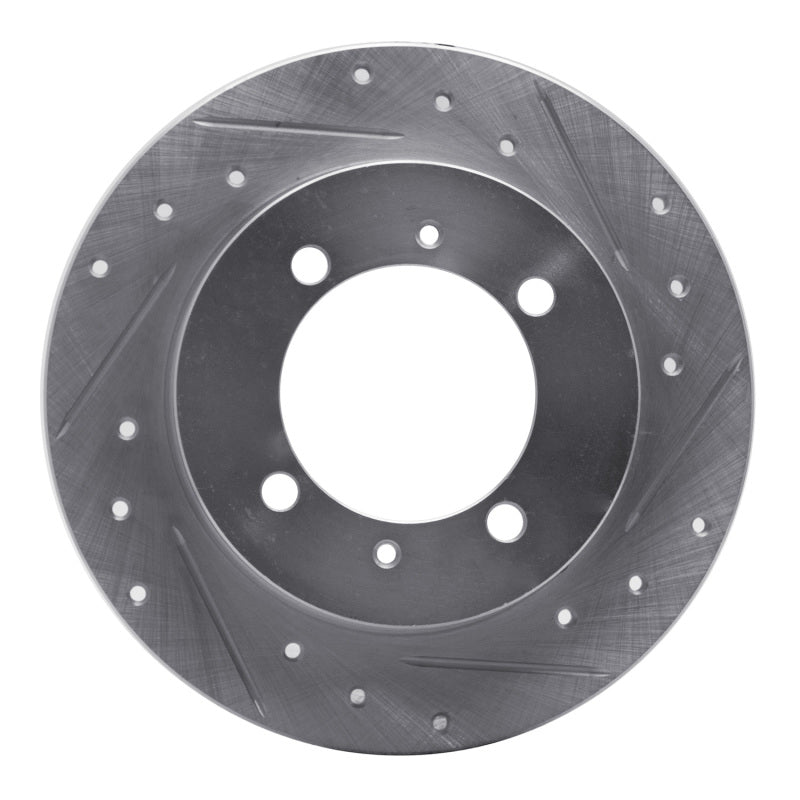 R1 Concepts R1 00-07 Mitsubishi Space Star (Mexico) Rear Right Drilled & Slotted Silver Brake Rotor