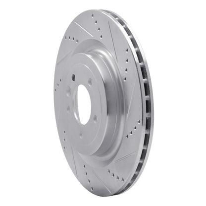 R1 Concepts R1 13-25 Land Rover Defender 90 Rear Right Drilled & Slotted Silver Brake Rotor