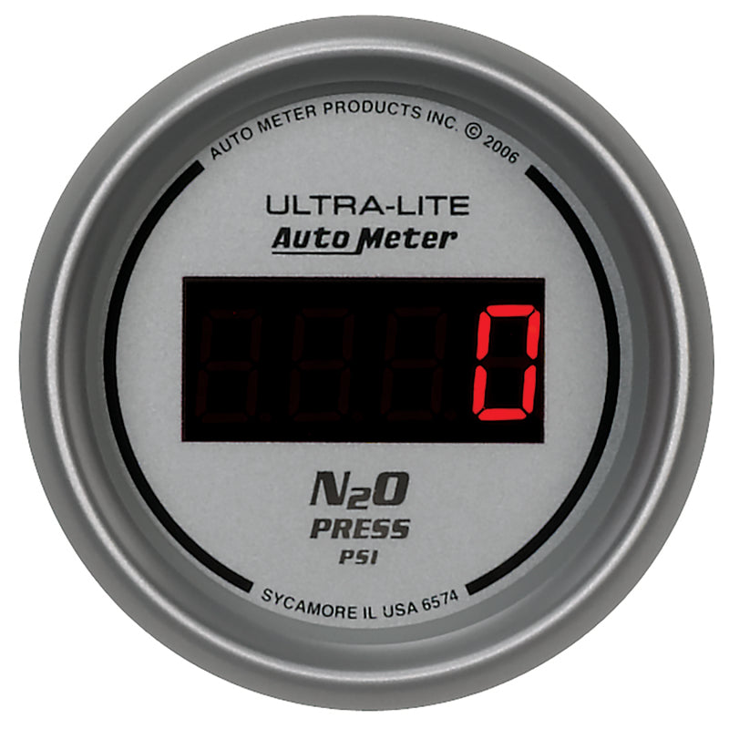 Autometer Ultra-Lite 2-1/16in 1600 PSI Digital Nitrous Pressure Gauge - Silver
