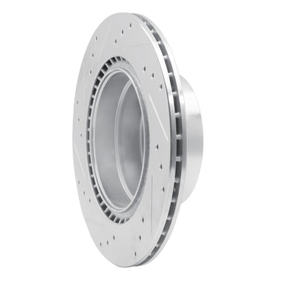 R1 Concepts R1 08-13 BMW 128I Rear Right Drilled & Slotted Silver Brake Rotor