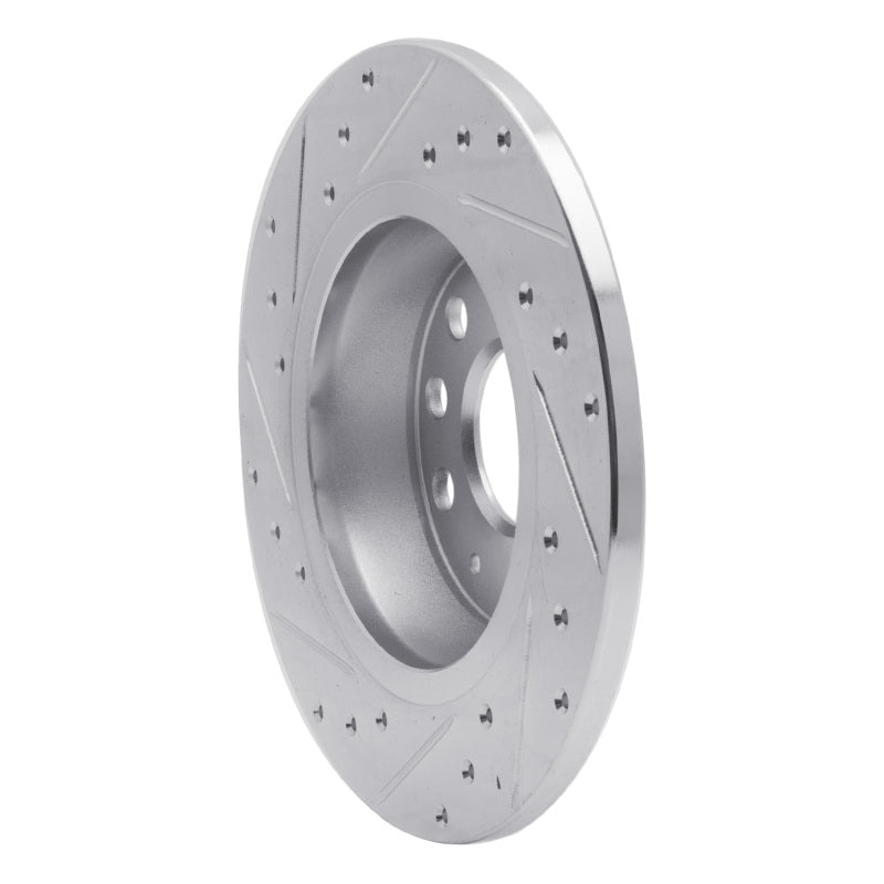 R1 Concepts R1 05-18 Audi Q3 Rear Right Drilled & Slotted Silver Brake Rotor