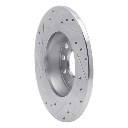 R1 Concepts R1 05-18 Audi Q3 Rear Right Drilled & Slotted Silver Brake Rotor