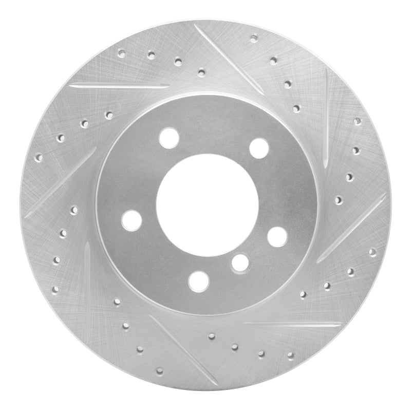 R1 Concepts R1 99-08 BMW 325I (USA/Canada) Front Right Drilled & Slotted Silver Brake Rotor