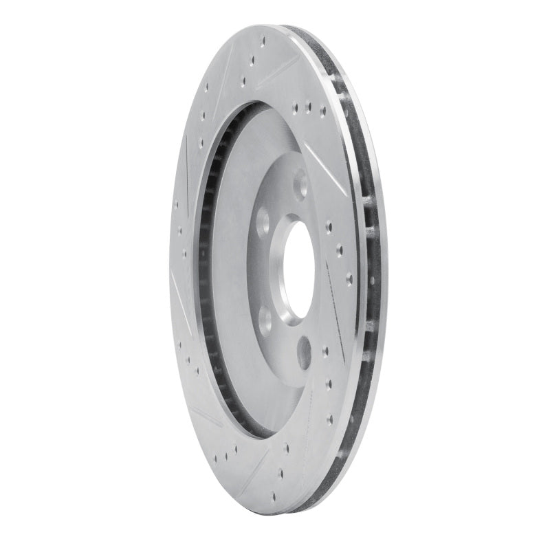 R1 Concepts R1 04-07 Ford Freestar Rear Right Drilled & Slotted Silver Brake Rotor