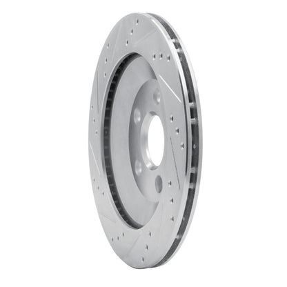 R1 Concepts R1 04-07 Ford Freestar Rear Right Drilled & Slotted Silver Brake Rotor