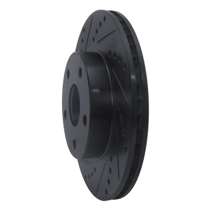 R1 Concepts R1 91-97 Toyota Previa Front Left Drilled & Slotted Black Brake Rotor