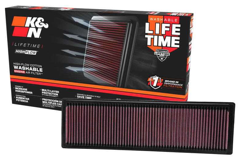 K&N Engineering K&N Replacement Air Filter VOLKSWAGEN JETTA 2005-2010, RABBIT 2007-2009 2.5L L5