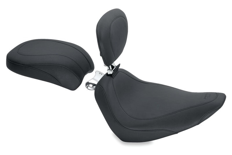 Mustang Motorcycle Mustang 00-15 Harley Softail Standard Rear Tire Wide Tripper Passenger Seat - Black