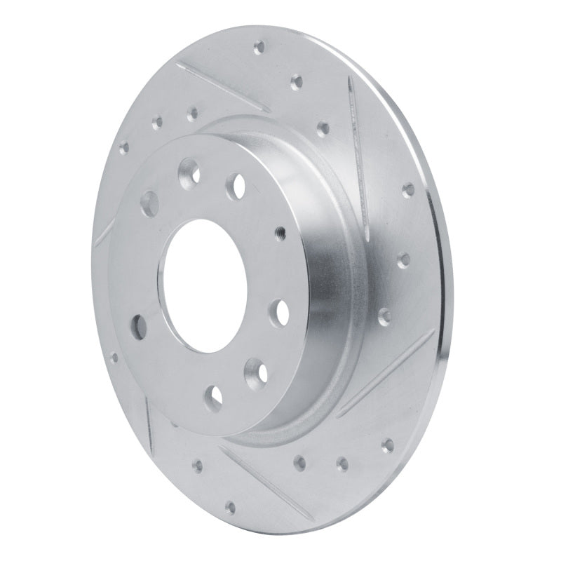 R1 Concepts R1 14-25 Mazda 3 Rear Right Drilled & Slotted Silver Brake Rotor