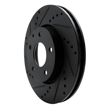 R1 Concepts R1 19-25 Mazda 3 Front Left Drilled & Slotted Black Brake Rotor