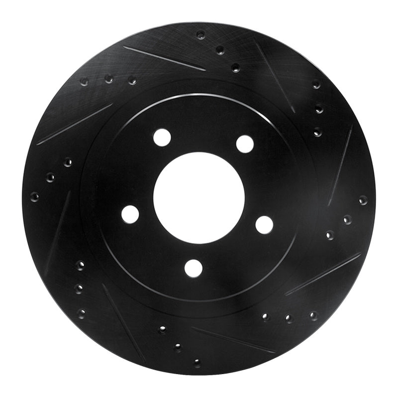 R1 Concepts R1 98-04 Chrysler CONCORDE Front Right Drilled & Slotted Black Brake Rotor