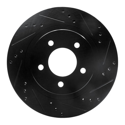R1 Concepts R1 98-04 Chrysler CONCORDE Front Right Drilled & Slotted Black Brake Rotor