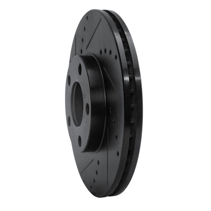 R1 Concepts R1 98-98 Volkswagen Passat (USA/Canada) Front Left Drilled & Slotted Black Brake Rotor