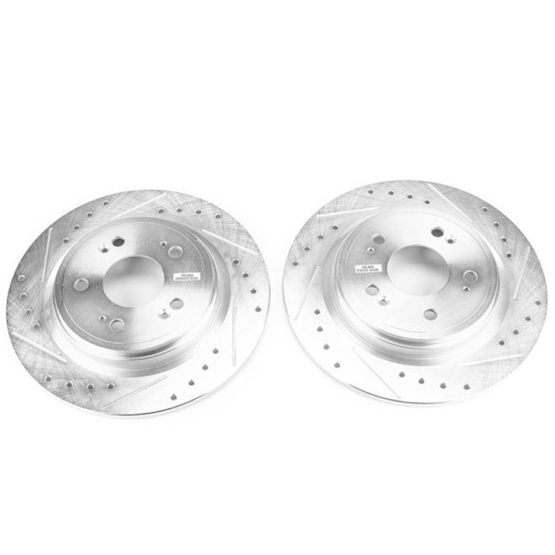 PowerStop Power Stop 14-19 Acura RLX Rear Evolution Drilled & Slotted Rotors - Pair