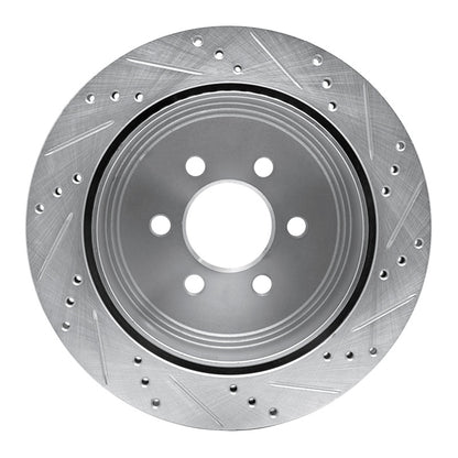 R1 Concepts R1 03-03 Dodge Durango Rear Left Drilled & Slotted Silver Brake Rotor
