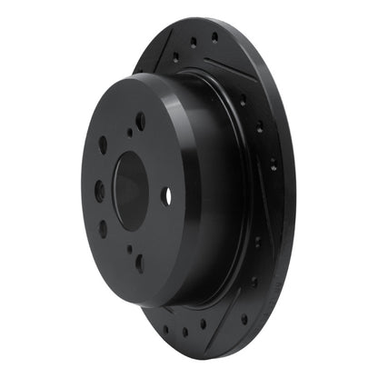 R1 Concepts R1 02-08 Lexus ES300 Rear Left Drilled & Slotted Black Brake Rotor