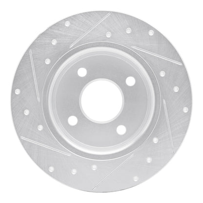 R1 Concepts R1 18-22 Ford Ecosport Rear Right Drilled & Slotted Silver Brake Rotor