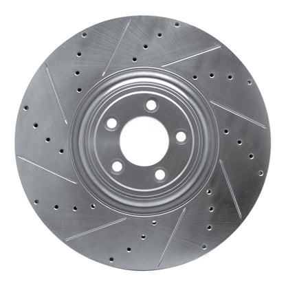 R1 Concepts R1 10-24 Jaguar XF Front Left Drilled & Slotted Silver Brake Rotor