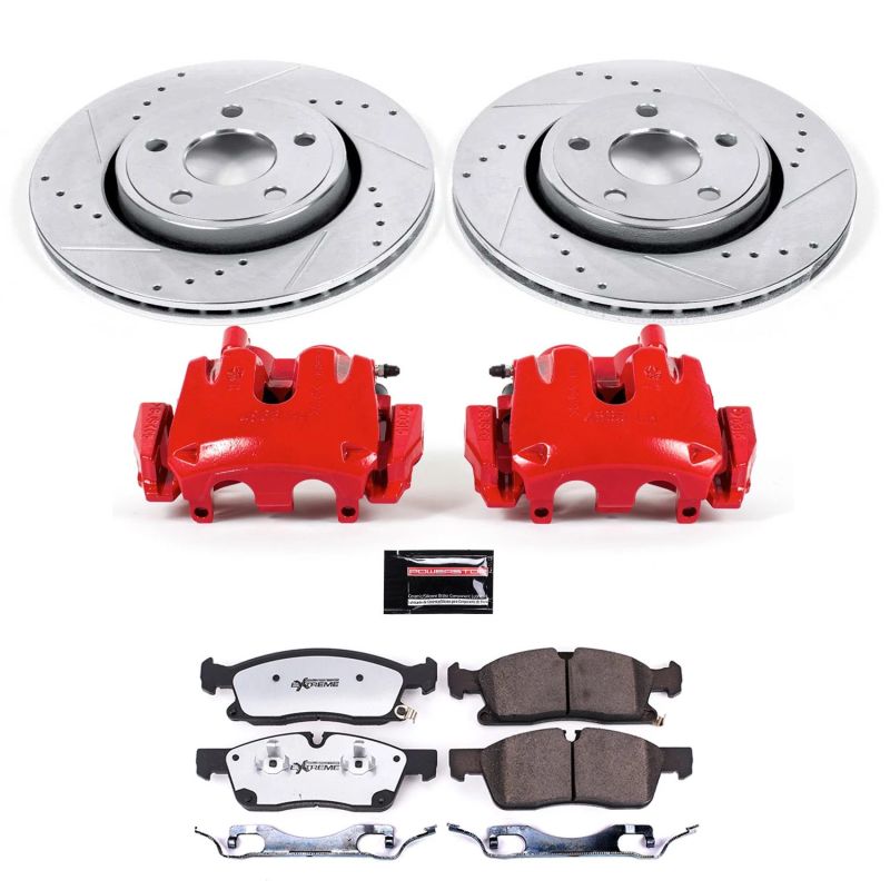 PowerStop Power Stop 17-20 Jeep Grand Cherokee Front Z36 Truck & Tow Kit w/Cals