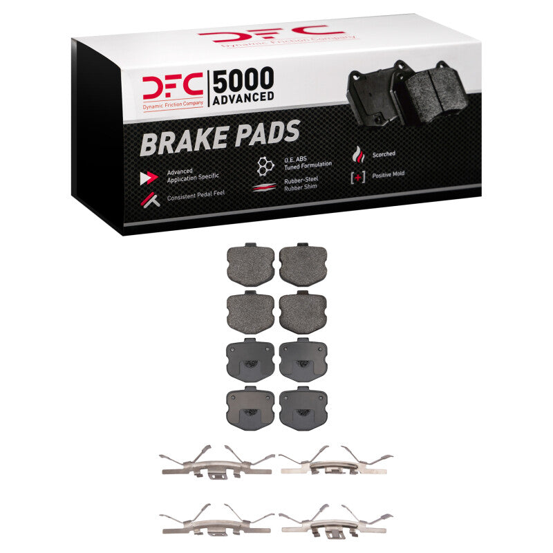 DFC 06-13 Chevrolet Corvette Rear 5000 Advanced Low Metallic Brake Pads and Hardware Kit