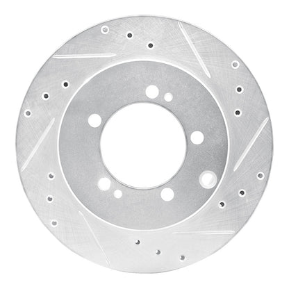 R1 Concepts R1 91-93 Dodge STEALTH Rear Right Drilled & Slotted Silver Brake Rotor