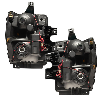 ORACLE Lighting Oracle 08-10 Ford F250 Pre-Assembled Halo Headlights - Chrome Housing - w/ 2.0 Controller