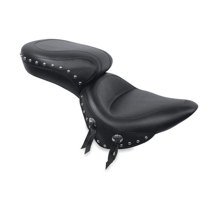 Mustang Motorcycle Mustang 00-15 Harley Softail Standard Rear Tire Wide Touring 1PC Seat w/Studs - Black