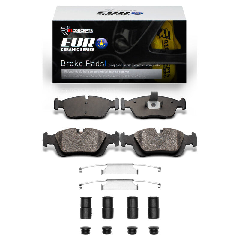 R1 Concepts R1 91-98 BMW 318I Front Euro Ceramic Pads & Hardware Kit