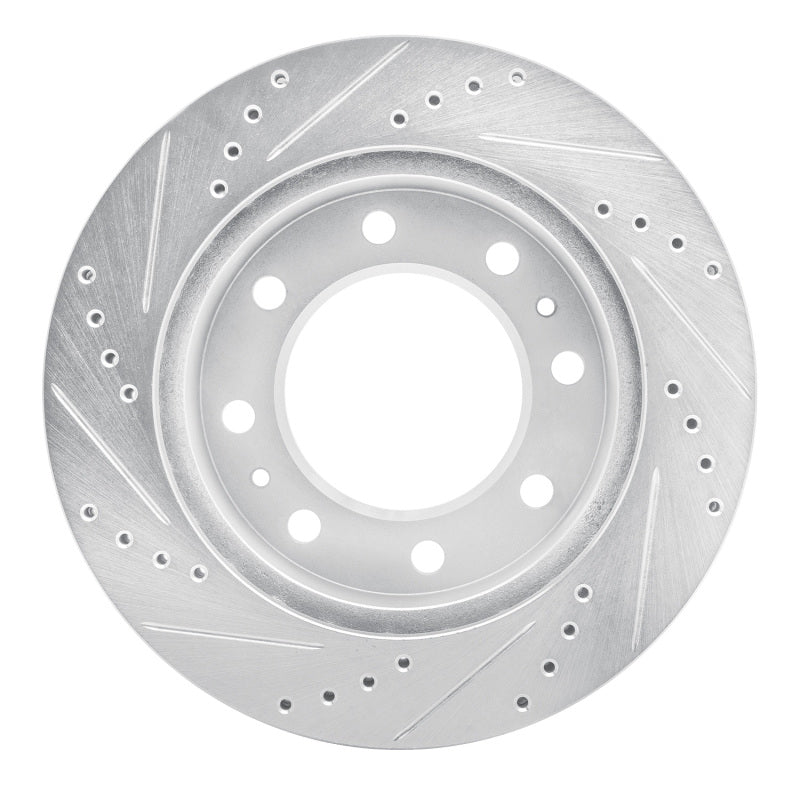 R1 Concepts R1 88-00 Chevrolet Suburban 2500 Front Right Drilled & Slotted Silver Brake Rotor