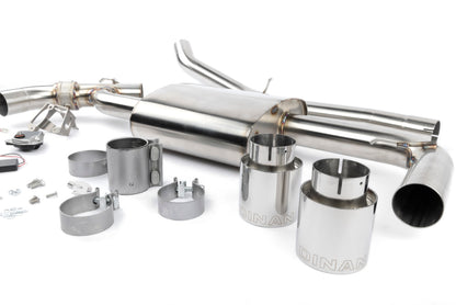 Dinan 17-24 Mini Cooper Clubman/Countryman S ALL4 (F54/F60) Valved Axleback Exhaust - Polished Tips