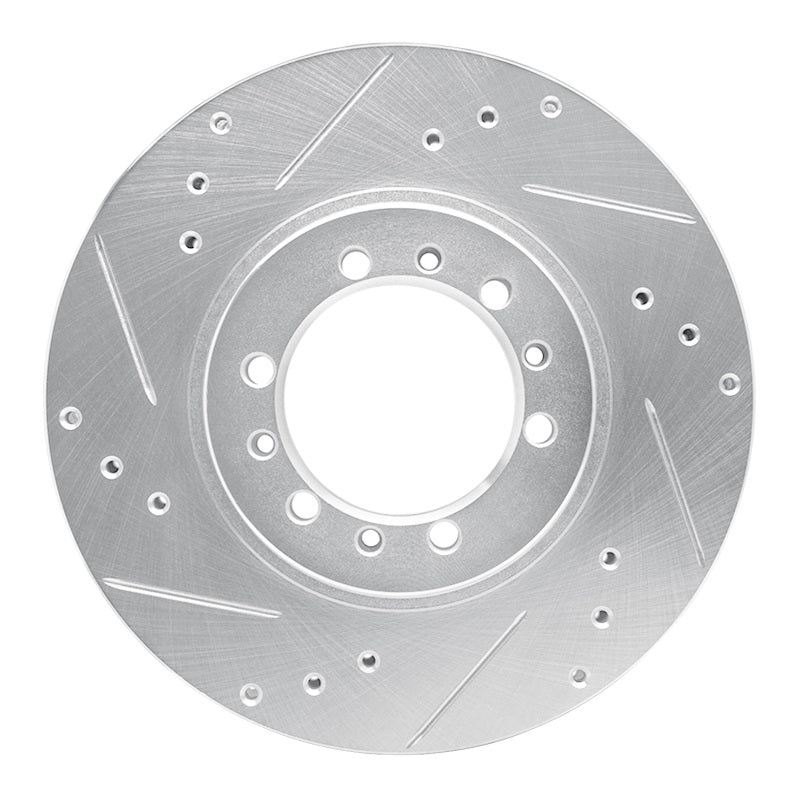 R1 Concepts R1 94-00 Mitsubishi Montero Front Left Drilled & Slotted Silver Brake Rotor