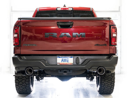 AWE Tuning 2025+ RAM 1500 3.0TT Rebel 0FG Cat-Back Exhaust w/ Chrome Silver Tips